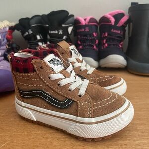 Vans Kids Brown and Black High-Top Sneakers